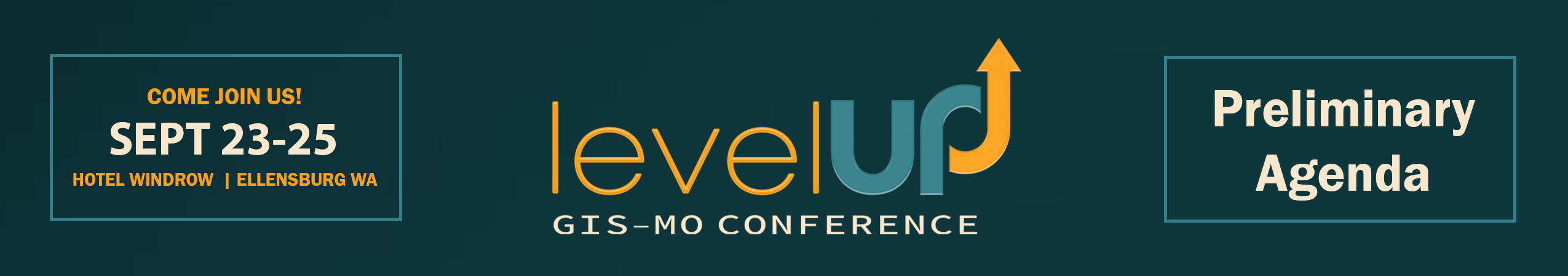 2025 Level Up GIS-Mo Conference Header
