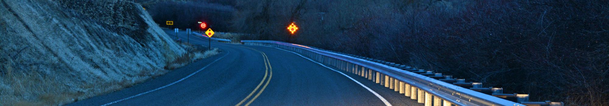 Highway at night